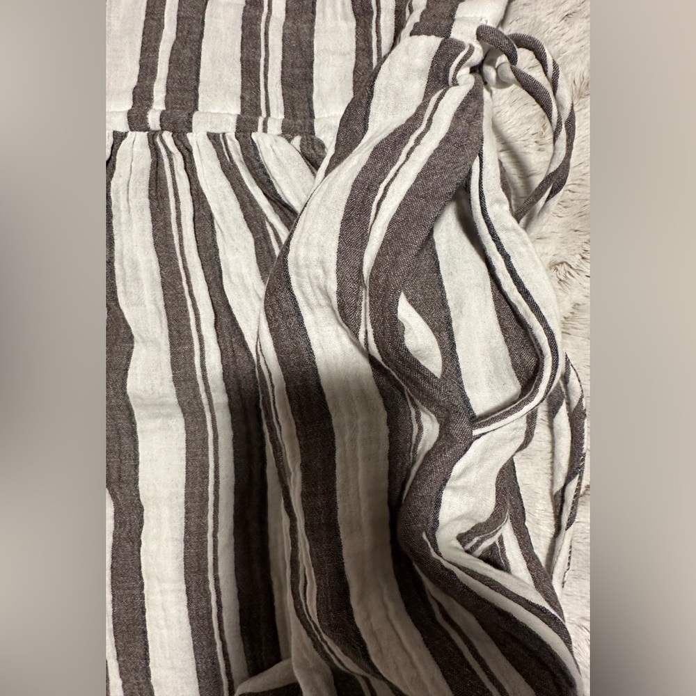 Calia Women's Stripe Split Neck Halter Mini Swim Cover Up Size Small - Picture 5 of 10